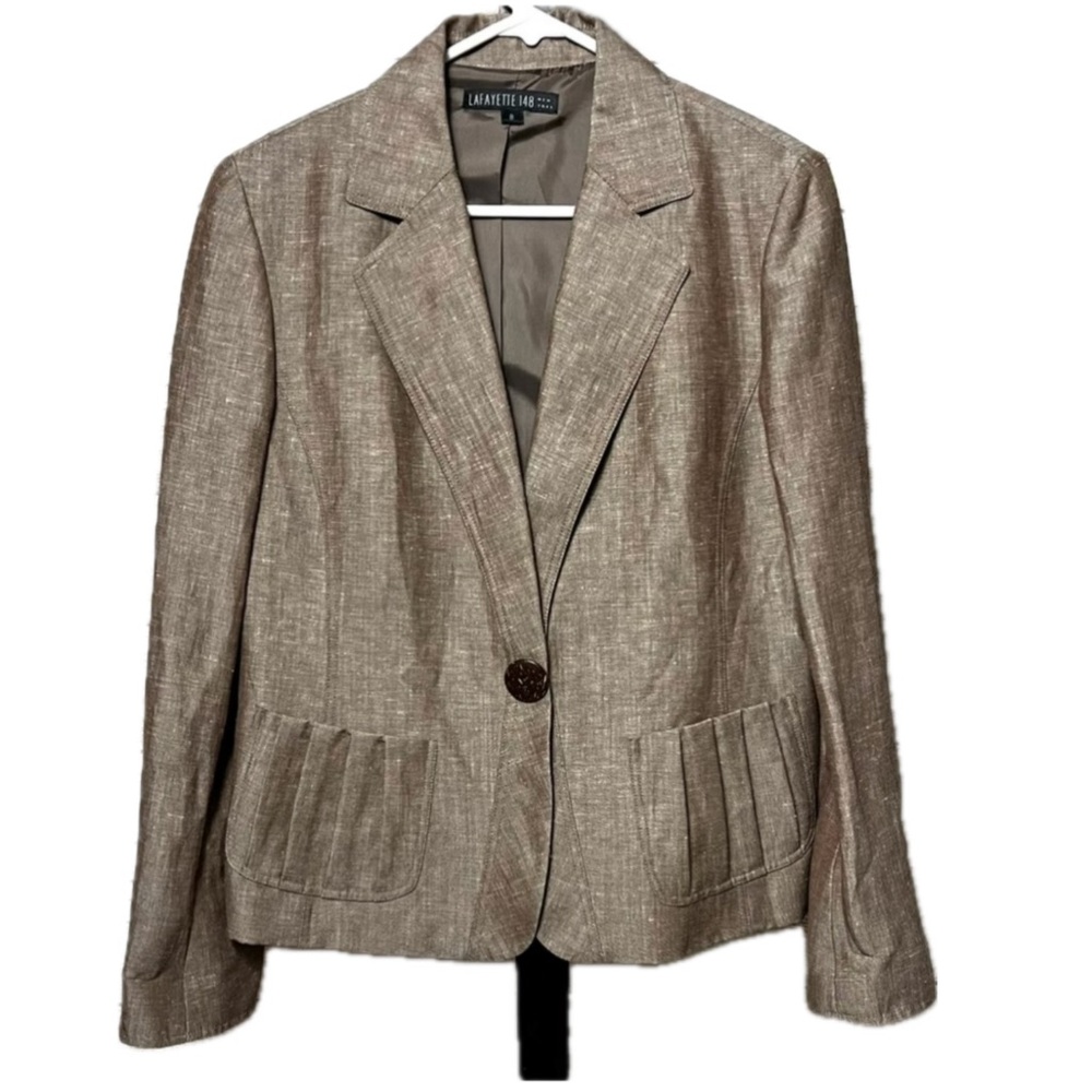 Lafayette linen blazer and pants two piece suit